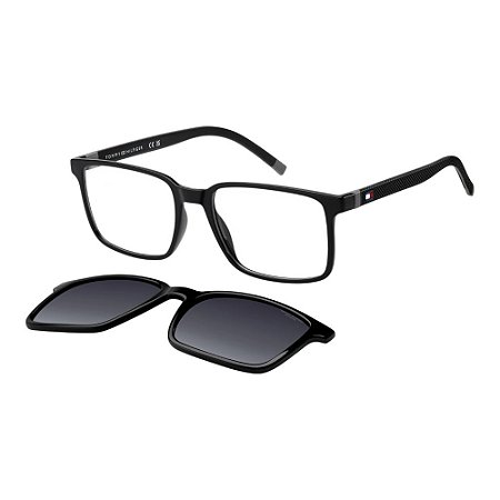 Óculos de Sol Tommy Hilfiger 2377 Clip-on Preto Masculino
