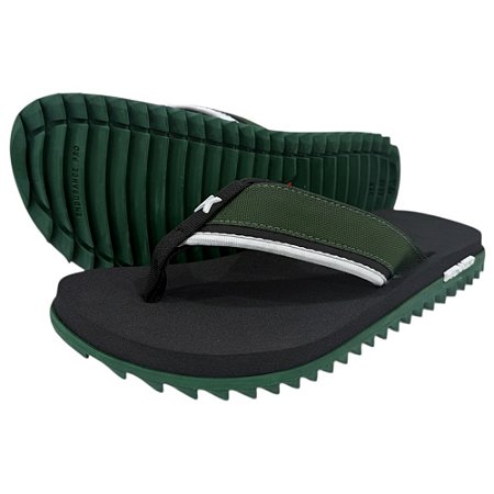 Chinelo Kenner Kivah Layer Preto e Verde Escuro Masculino