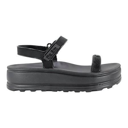 Chinelo Melissa Sandália M-Lover Papete Platform Preto