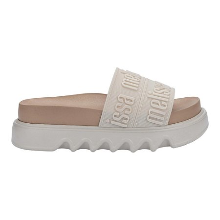 Chinelo Melissa Cozy Slide M-Lover Bold Plataform Bege