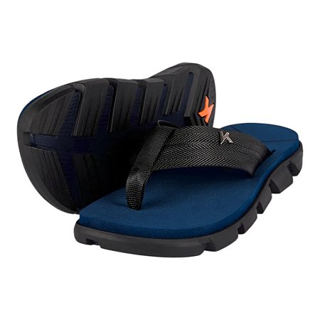 Chinelo Kenner Aikon Azul Marinho e Preto Masculino