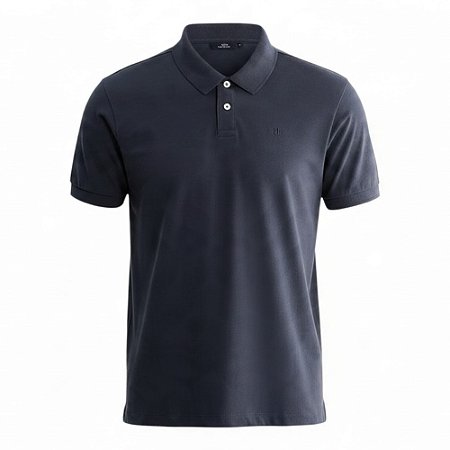 Camisa Polo Foxton Piquet Basica Rio Azul Marinho Masculino