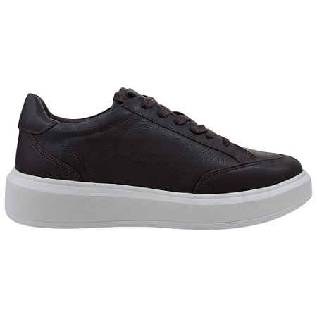 Tênis Casual Oficina Berlim Couro Marrom Escuro Masculino