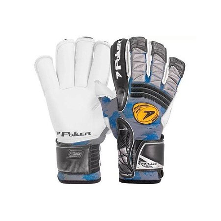 Luva Goleiro Poker Density II Profissional Azul/Preto