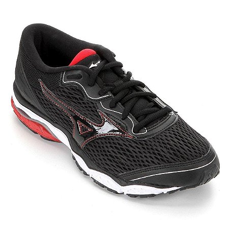 Tenis Mizuno Wave Mirai 2 Preto/Vermelho