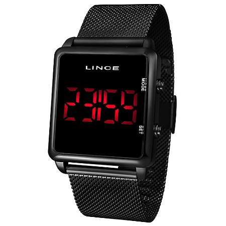 Relógio Lince Feminino Led Preto MDN4596LPXPX