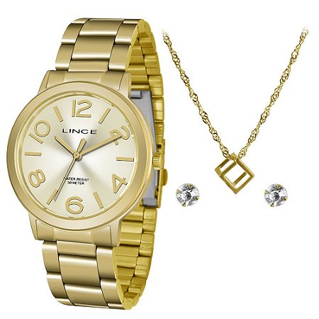Relógio Lince Feminino Urban Dourado LRGH087LKV44C2KX