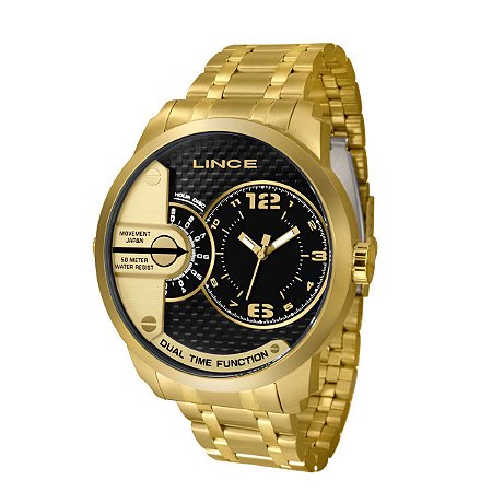 Relógio Lince Masculino Dourado MRGH049SP2KX