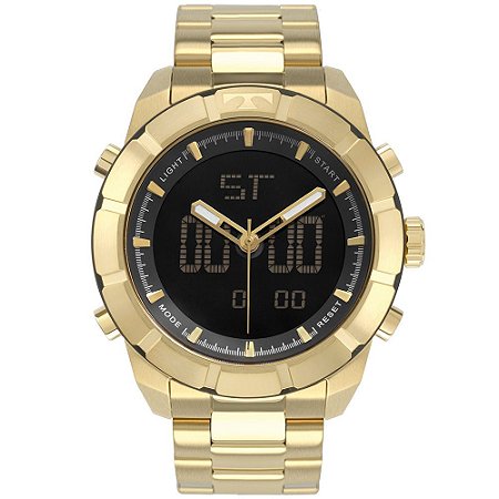 Relógio Technos Masculino Anadigi Dourado BJ3340AC4P