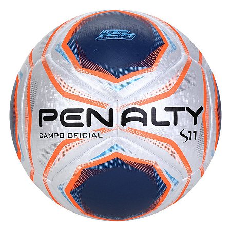 Bola Futebol Campo Penalty S11 R1 X Branco/Azul/Laranja
