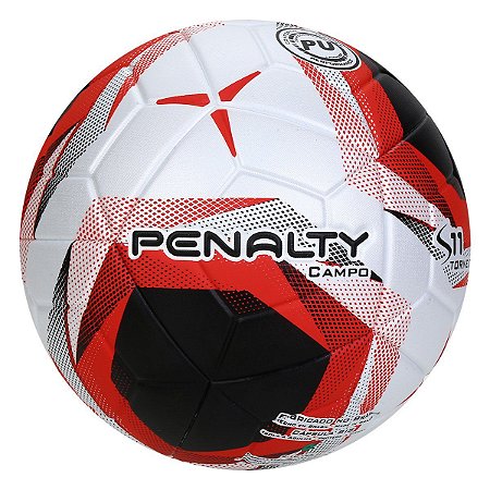 Bola Futebol Campo Penalty S11 Torneio X Branco/Vermelho/Preto