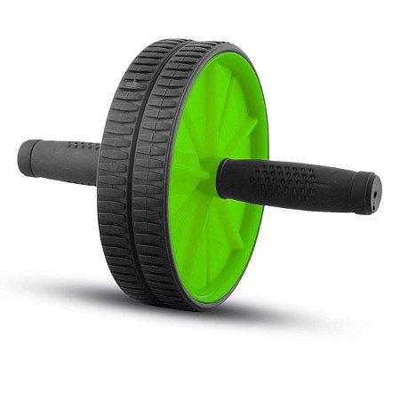 Roda De Exercicio Poker Abdominal Wheel Stability Preto/Verde