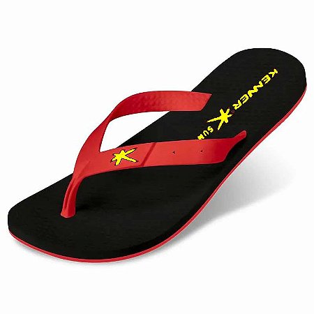 Sandália Kenner Summer Torcida Preto/Vermelho