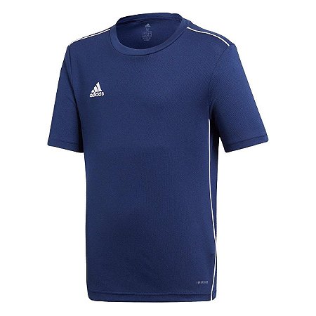 Camiseta Adidas Core 18 Infantil Marinho/Branco