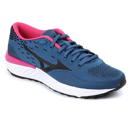 Tenis Mizuno Ocean Marinho/Rosa Feminino