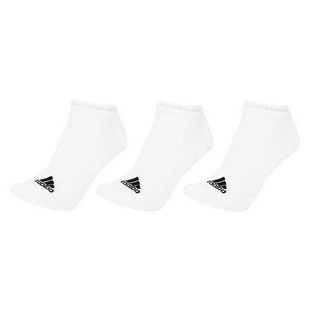 Kit 3 Meias Adidas Cano Baixo Liner Cushion Branca