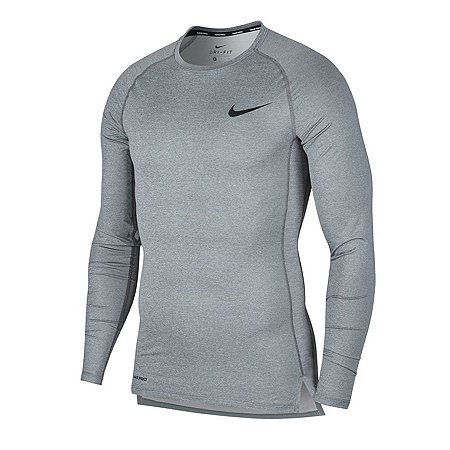 Camiseta Nike Pro Top Tight M/L Cinza