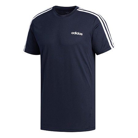 Camiseta Adidas D2M Ar 3s Azul Marinho Masculino