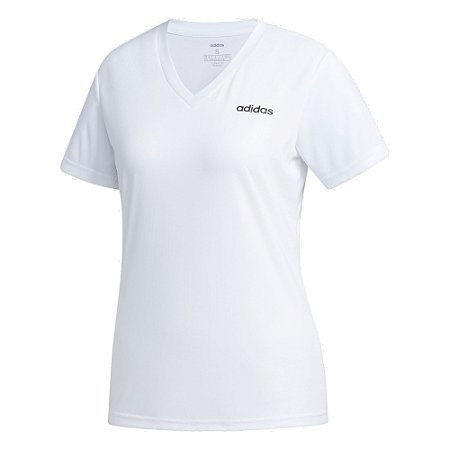 Camiseta Adidas D2m Solid Branca Feminino