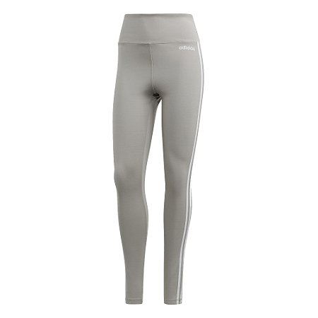 Calça Legging Adidas D2m Hr 78s Cinza Claro Feminino