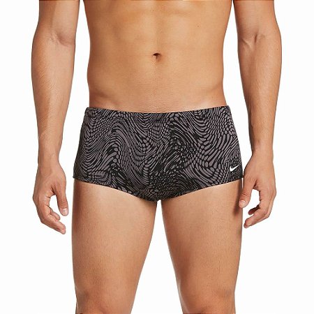 Sunga Nike 16cm Larga Estampada Preto Masculino