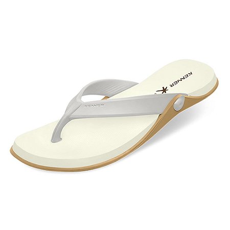 Sandália Kenner Groove Prime Branco/Marrom Masculino