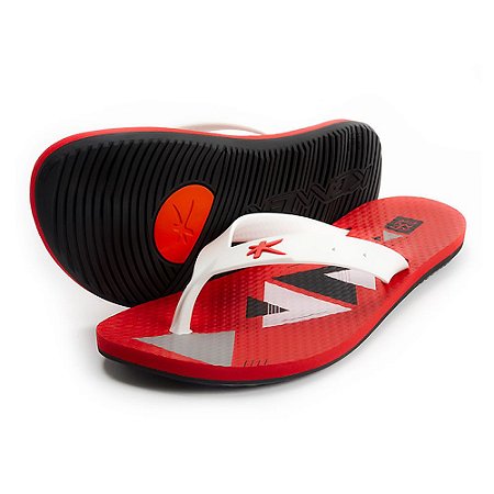 Sandália Kenner Summer Tri Vermelho Masculino