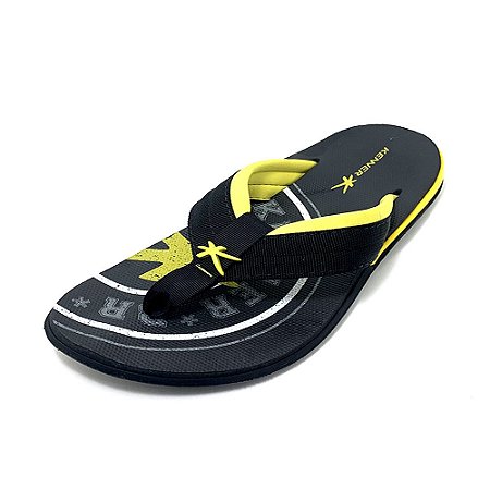 Sandália Kenner Action Gel Sport Preto/Amarelo Masculino