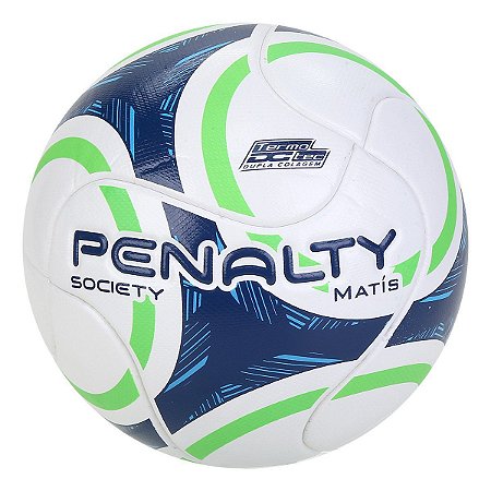 Bola Society Penalty Matis Branco/Azul/Verde