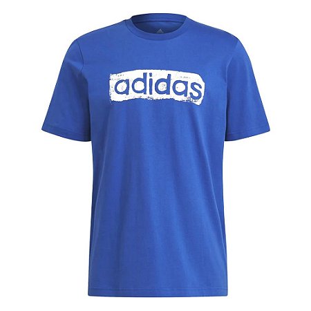 Camiseta Adidas Linear Azul Masculino