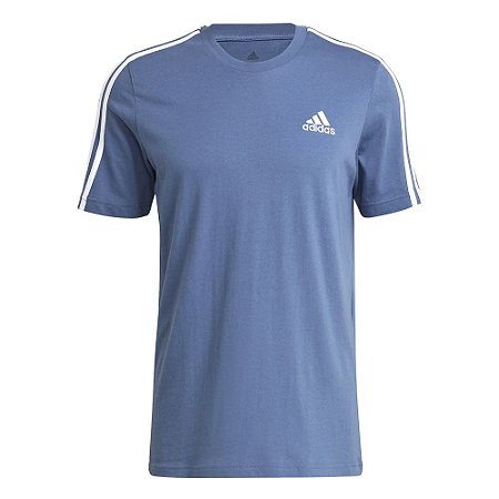 Camiseta Adidas Essentials 3s Azul Escuro Masculino