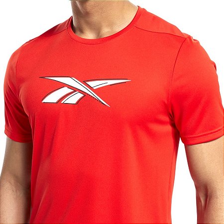 Camiseta Reebok Wor Poly Graphic Ss Vermelho Masculino