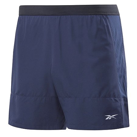 Shorts Reebok Run Refletivo 12cm Azul Marinho Masculino