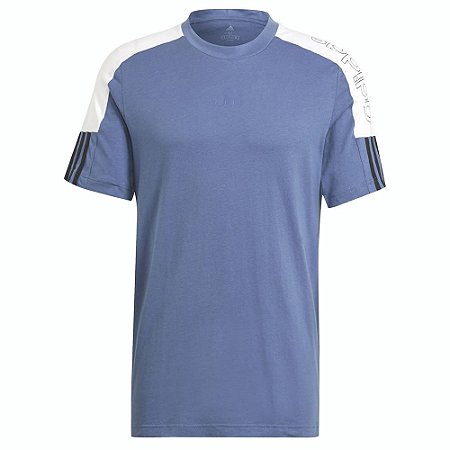 Camiseta Adidas Estro 19 Color Block Linear Azul Masculino