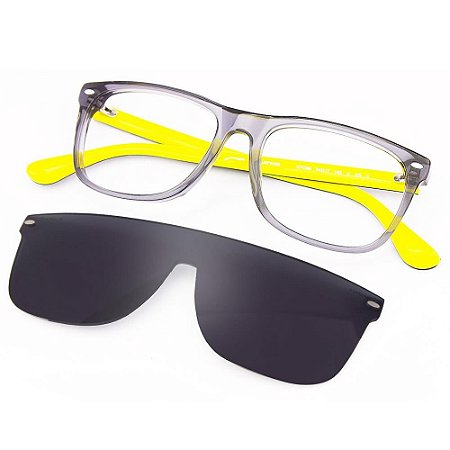 Óculos de Sol Havaianas Paraty/C/S  Preto/Amarelo CLIP ON