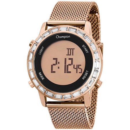 Relógio Champion Feminino Digital Rose CH48117X