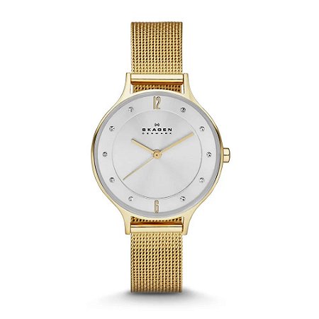 Relógio Skagen Feminino Anita Dourado Analógico SKW21504KN