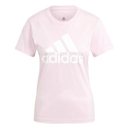 Camiseta Adidas Logo Essentials Rosa Feminino