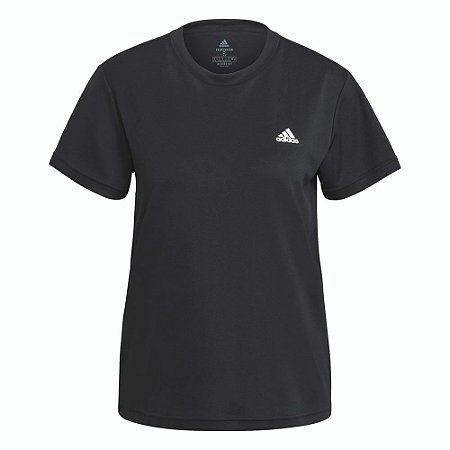 Camiseta Adidas Polyester Sport Preto Feminino