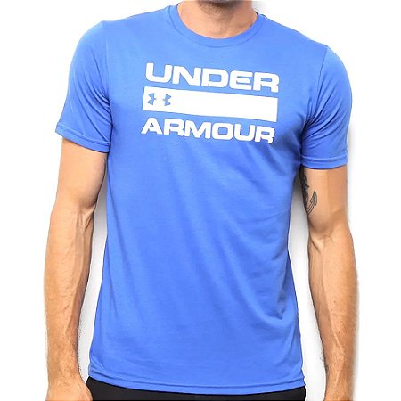 Camiseta Under Armour Team Issue Wordmark Ss Azul Masculino