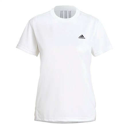 Camiseta Adidas Essentials 3s Branco Feminino