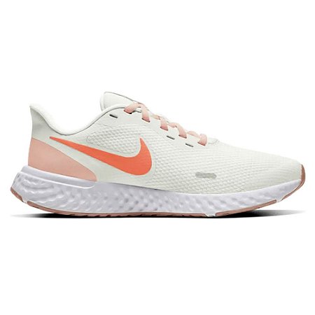 Tenis Nike Revolution 5 Branco/Coral Feminino