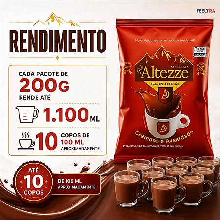 CHOCOLATE QUENTE CREMOSO SUISSE - PACOTE 200G