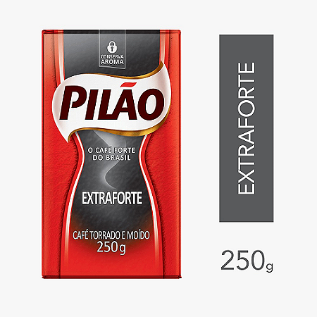 CAFÉ PILÃO EXTRAFORTE TORRADO E MOÍDO 250G - VÁCUO