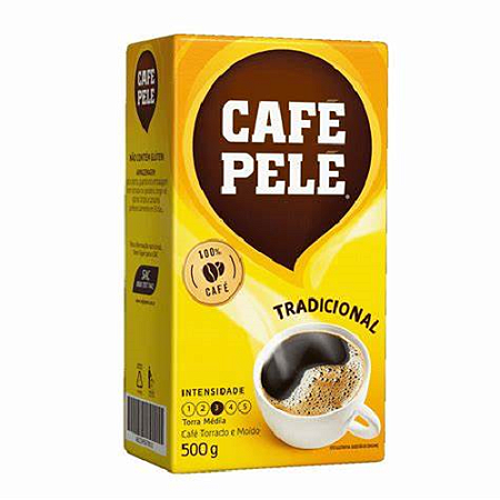 CAFÉ PELÉ TRADICIONAL VÁCUO TORRADO E MOÍDO PILÃO 500G