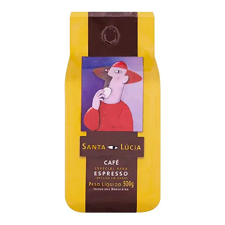 CAFÉ ESPRESSO ESPECIAL EM GRÃO SANTA LÚCIA 500G