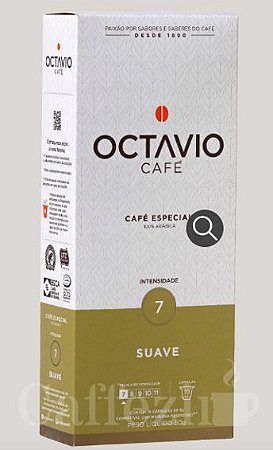 CÁPSULA DE CAFÉ COMPATÍVEL COM NESPRESSO SUAVE (INTENSIDADE 7) 10 CÁPSULAS  - OCTAVIO CAFÉ - Caffezin