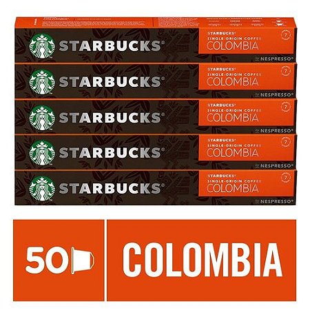 KIT CAFÉ COLÔMBIA BY NESPRESSO STARBUCKS = 50 CAPS