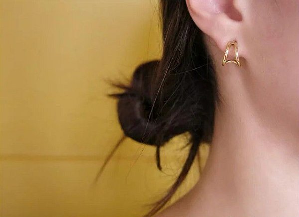 ARGOLA PEQUENA DUPLA VERMEIL