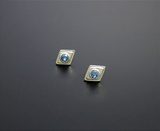 BRINCO LOSANGOLO CAIXA TOPÁZIO LONDON BLUE TOPAZIO AZUL